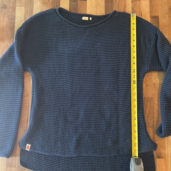 Sh*t That I Knit Navy Cotton Sweater (L) - Picture 6 of 6